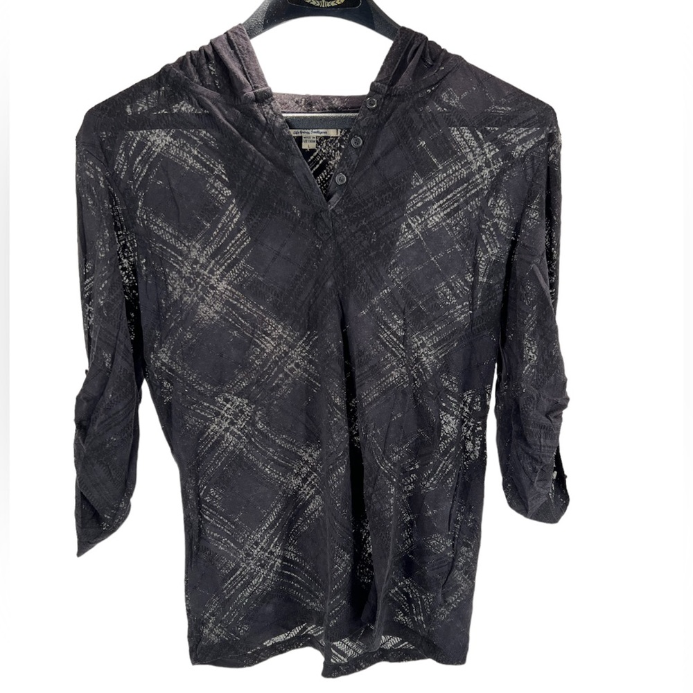 Junior large shear hooded blouse A149AR2